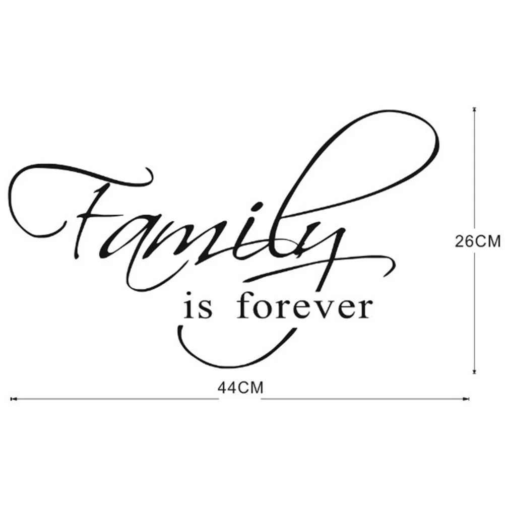 1set Family is Forever Word Music Theme Wall Sticker Bedroom Decor &amp Dancing Note Removable | Дом и сад
