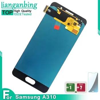 

New Super AMOLED LCD A3 2016 A310 A310F A310H A310M Display 100% Tested Working Touch Screen Assembly For Samsung Galaxy A310