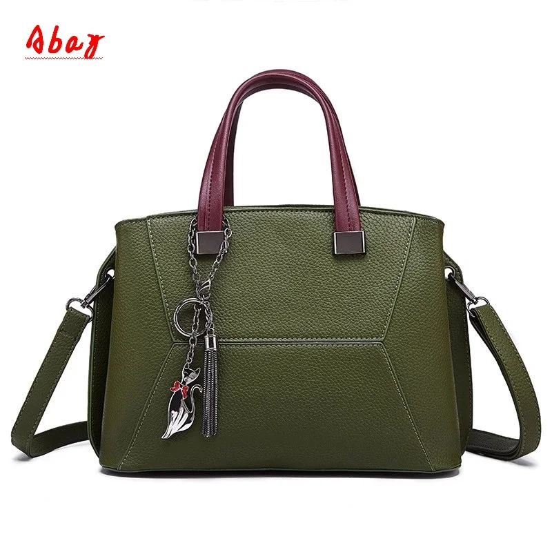 

Abay Female bag 2019 spring and summer new fashion wild lychee pattern handbags simple shoulder diagonal package