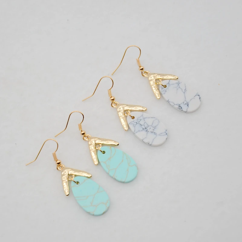 

Free shipping fashion ladies jewelry New selling synthetic stone pendant female long earrings trendy girls party accessories