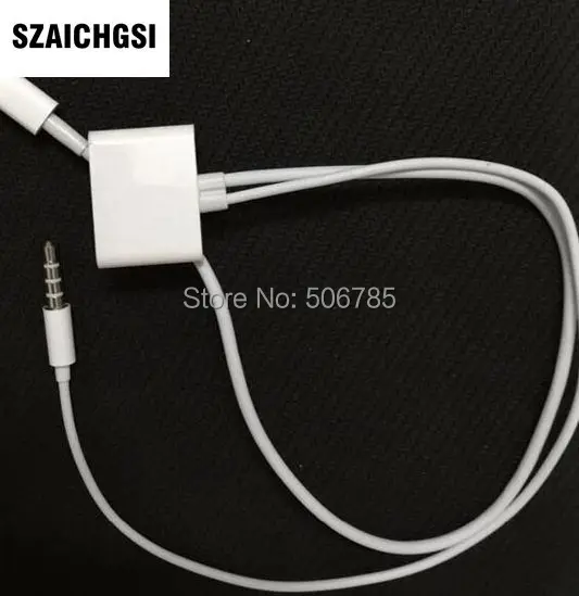 SZAICHGSI 5 шт. 30 Pin female to 8 Pin male 3,5 мм аудио кабель-адаптер для iPhone 7 6 5 iOS 10 9 8pin to 30pin адаптер