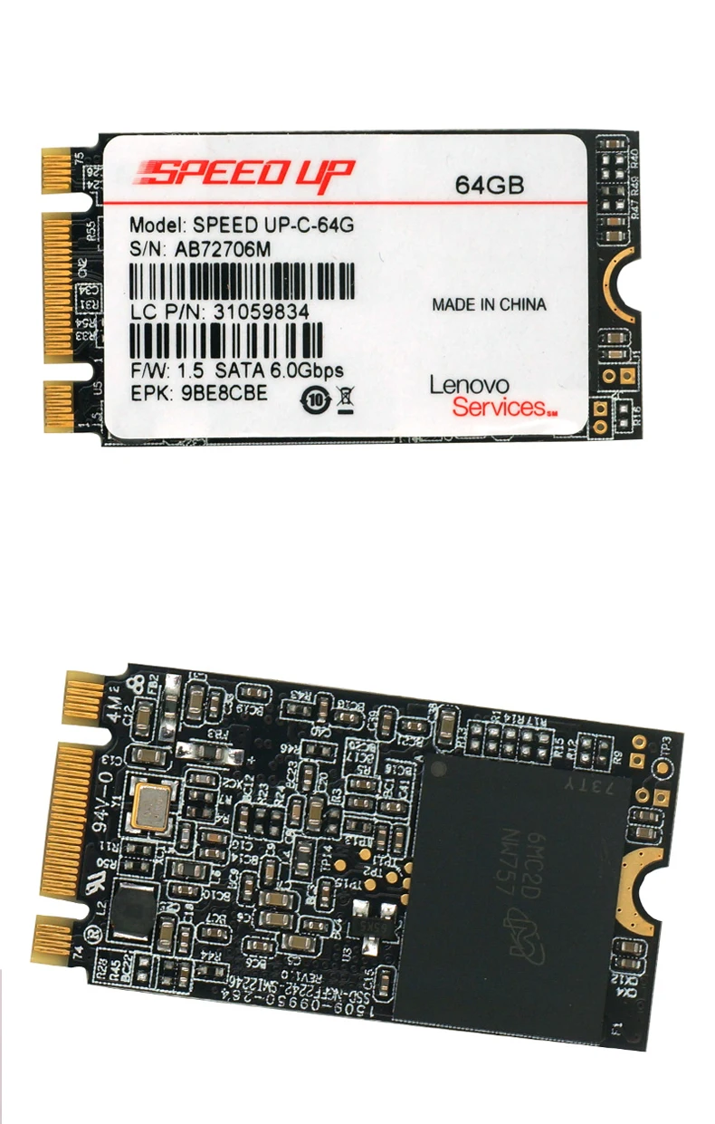 lenovo SSD ускорить Внутренний твердотельный диск 64G 128G 256g NGFF 2242 Y410 Y430P T440 T450 E431 M2 для ноутбука