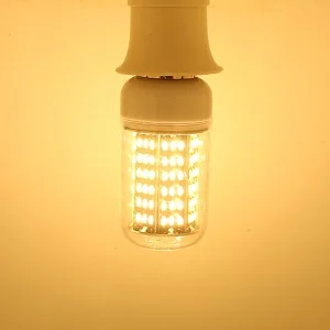 ANJOET светодиодный лампы реального без мерцания Smart Мощность IC дизайн высокий люмен Светодиодная с долгим сроком службы светодиодная лампа-кукуруза 4014 SMD E27 220 V возможность замены галлогеновой лампой - Испускаемый цвет: Тёплый белый