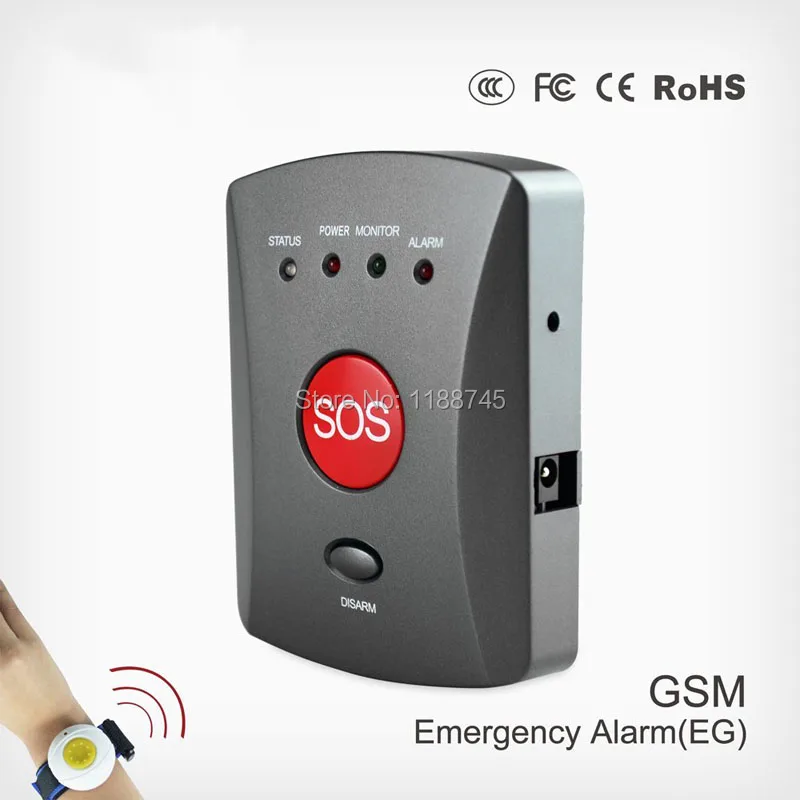 Китай(материк) товар! GSM персональная Система аварийной сигнализации с кнопкой SOS Защита пожилых людей(YL-007EG