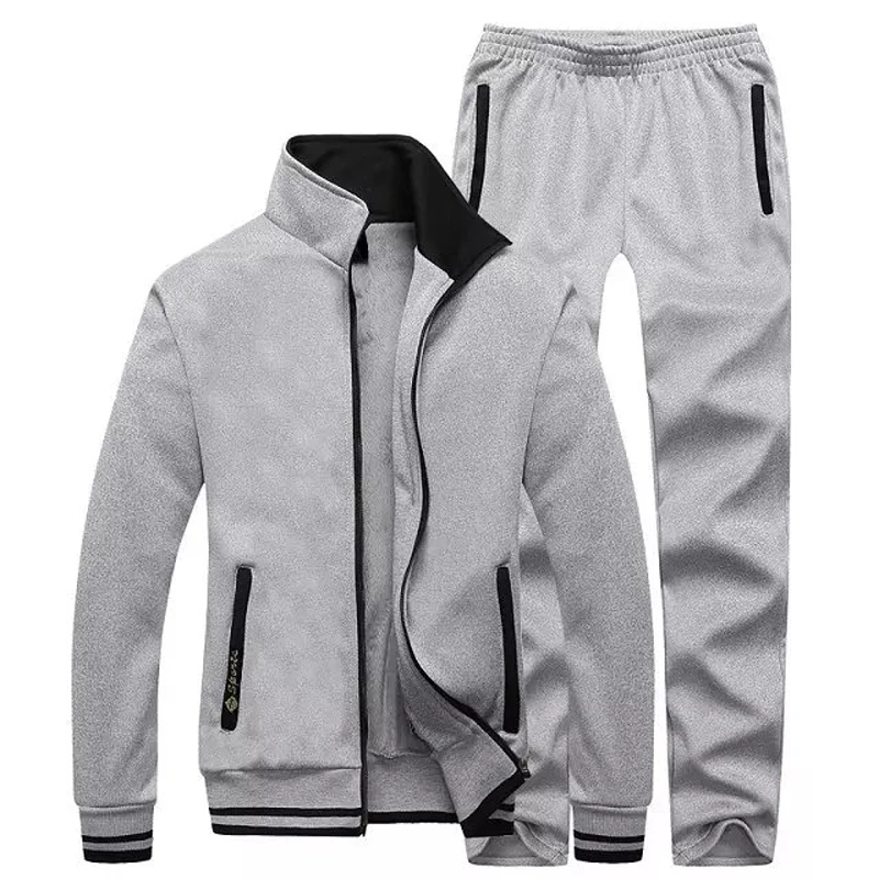 

Men Sportsuits Knitted Fabrics Clothing Warm Gym Sportswear New Winter Outdoor Workout Sport Sets Jogger Run Jogging Suit Man