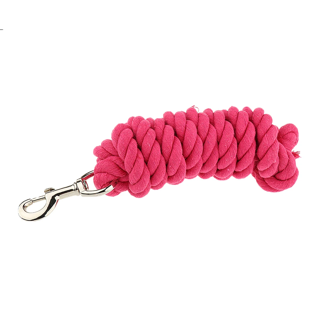 Perfeclan  Premium Horse Lead Ropes Cotton Weave Rein Halters Braided Reins 2.5 m Extra Thick Rope 