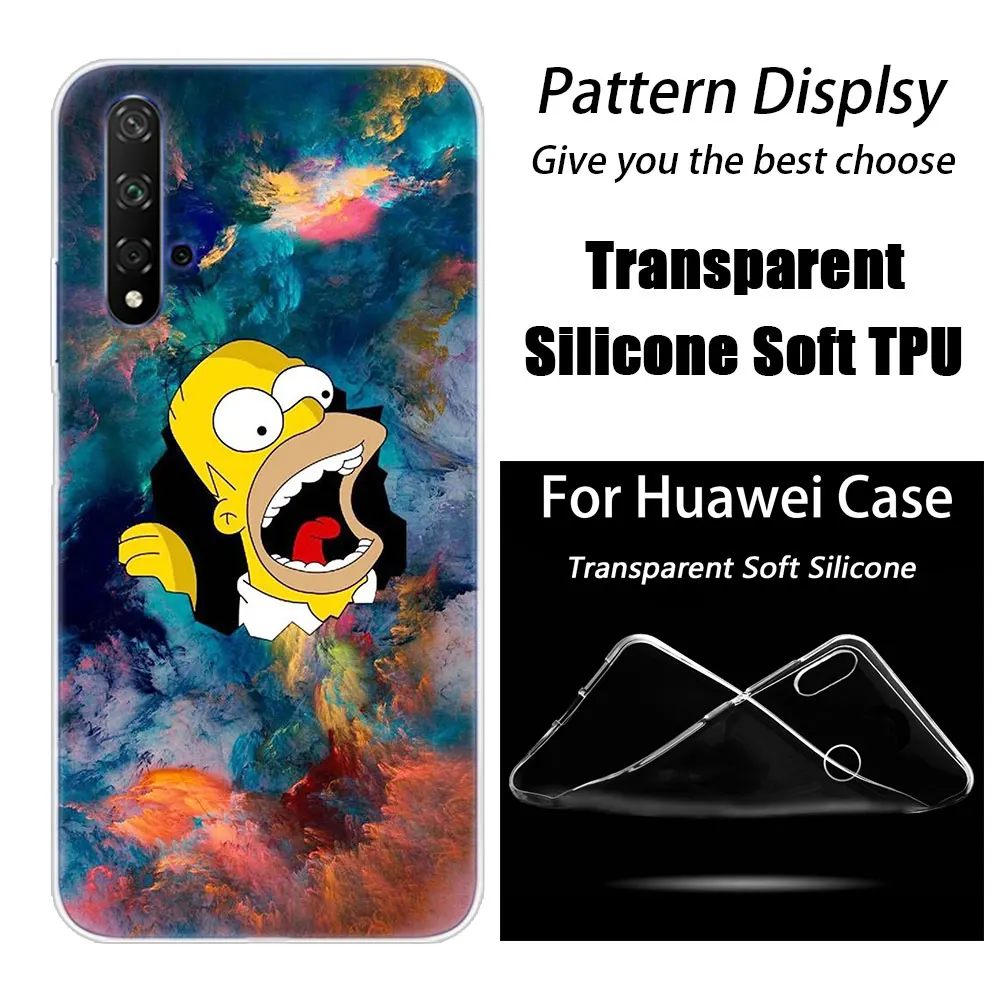 Hot The Simpsons Fashion Soft Silicone Case for Huawei Honor 20 8A 7A Pro 10 9 8 Lite View 20 7S 8S 8X 7X 6X 8C 20i 10i Play TPU - Цвет: 005