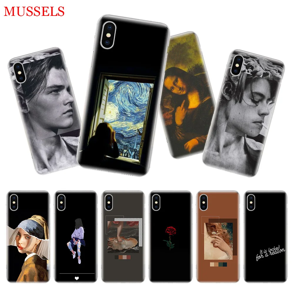 

Accent Wall Lockscreen Art Phone Case For iPhone 7 8 6 6S Plus X 10 Ten XS MAX XR 5S SE Art TPU Covers Coque Capa Cas Shell