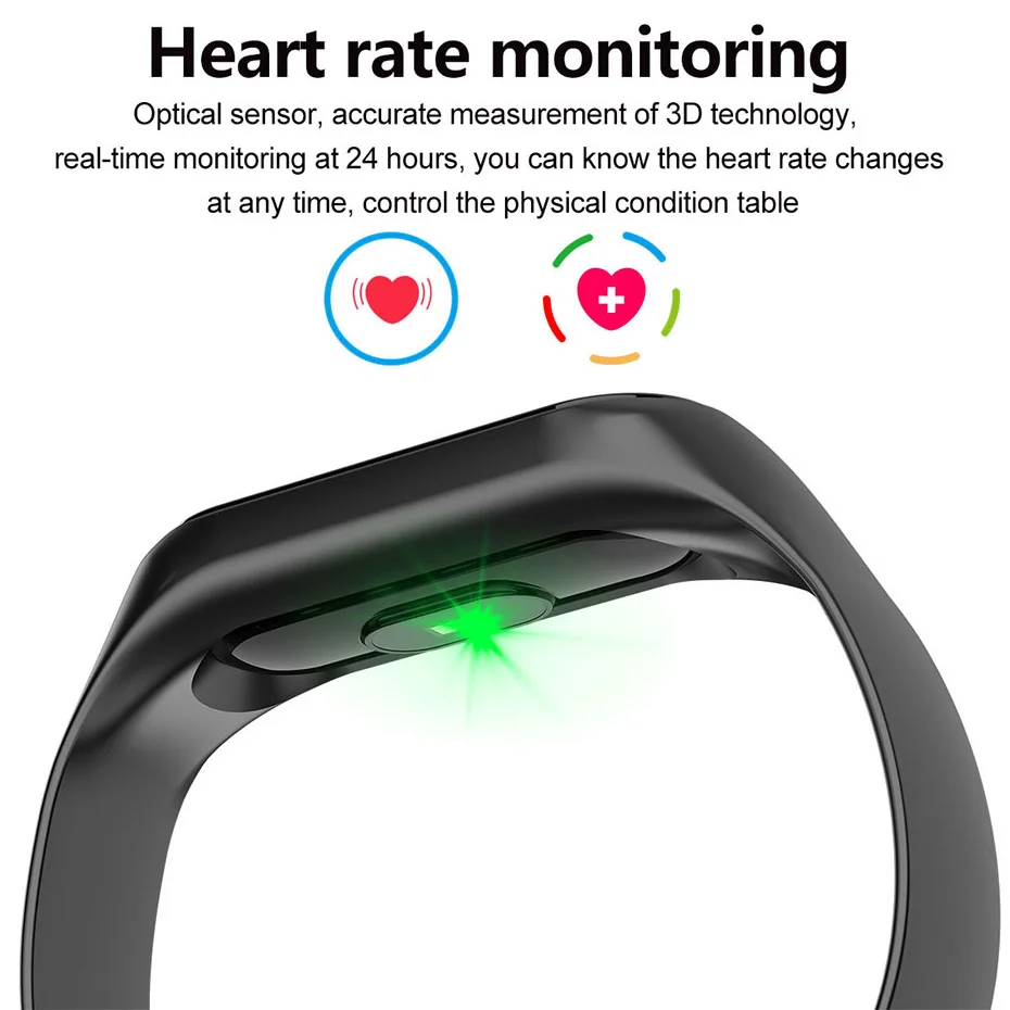 NAIKU M3S Smart Bracelet Color-screen IP67 Fitness Tracker blood pressure Heart Rate Monitor Smart band For Android IOS phone