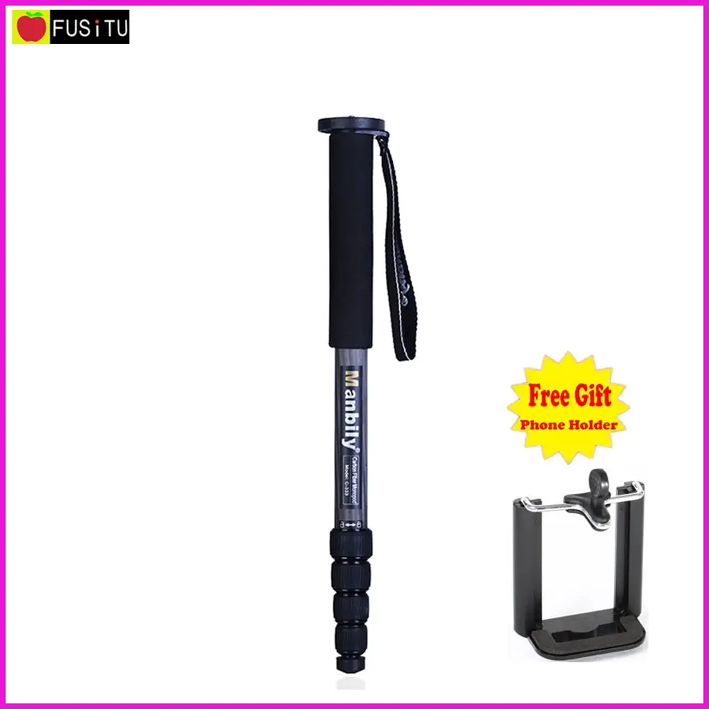 

Manbily C-333 65" Carbon fiber Camera Monopod Portable Professional DSLR monopod For Canon Eos Nikon DSLR Pentax