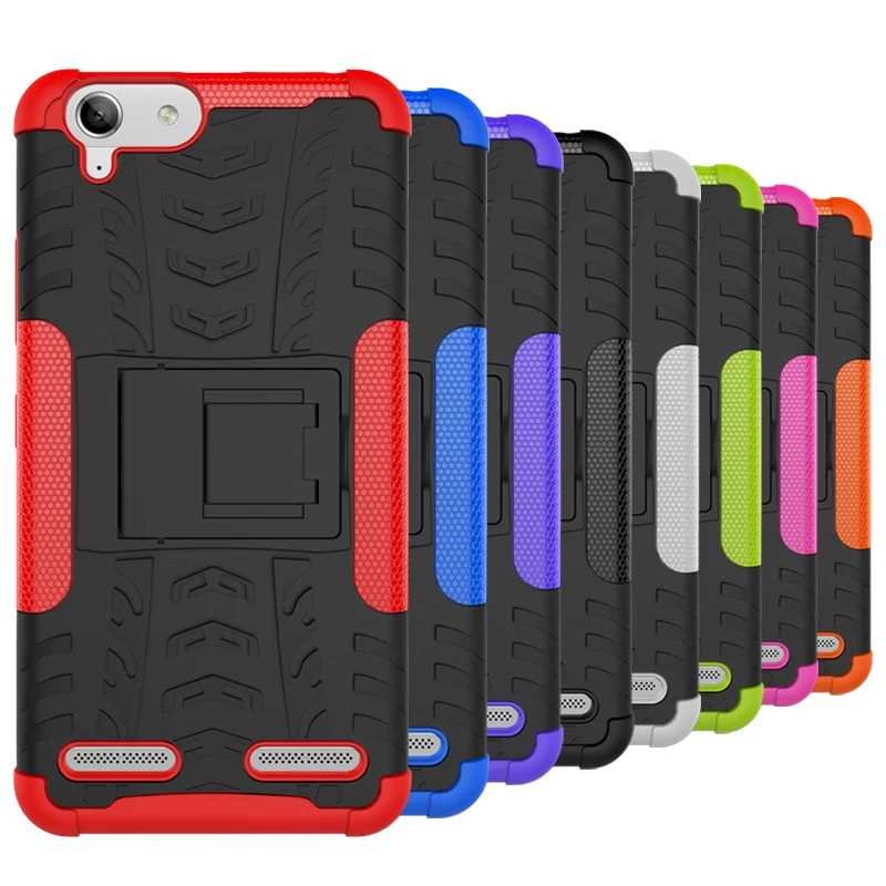 Silicon + Plastic 2 in 1 Dual Layer Shockproof Stand Phone Protection Case Cover For Lenovo K5/K5 Plus/Lemon 3 | Мобильные телефоны