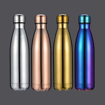 

10PCS Double Wall Vacuum Flask Water Bottle Stainless Steel Insulated Thermos Bottle Sport Travel Portable Vacuum Thermo Cup