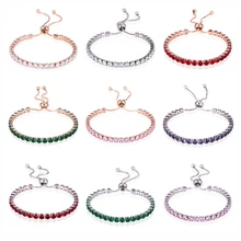 HOCOLE Модный кристалл браслеты для женщин Свадебные модные ювелирные изделия настраиваемый шарм горный хрусталь цепочка основа браслет и браслеты