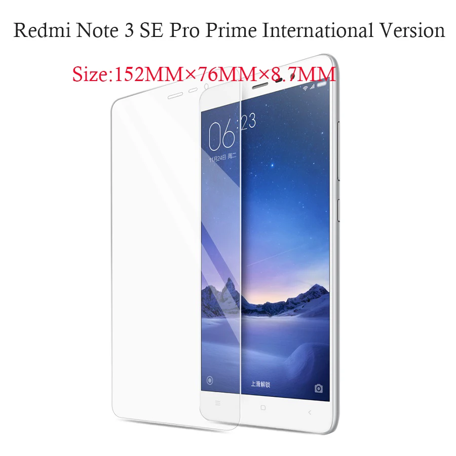 9H 0 26 мм Закаленное стекло протектор экрана для Xiaomi redmi note 3 SE pro prime международная