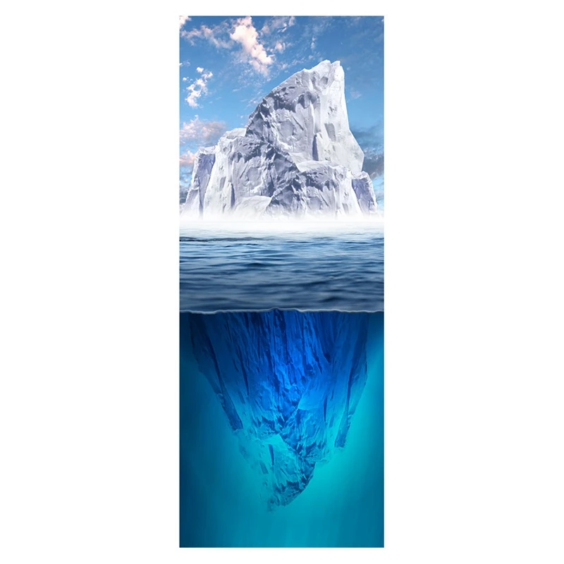 

3D Style View Snow Mountain Photo Murals Wallpaper Living Room Sticker Pvc Waterproof For Home Decor Door Stickers Home Decor