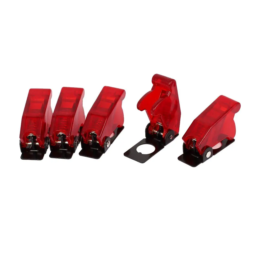 Plastic 12mm Toggle Switch Safety Cover Protector Cap Guard 5pcs Redin