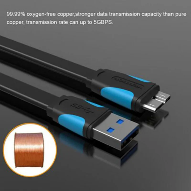 Vention Супер Скоростной USB 3,0 A к Micro-B кабель передачи данных для портативного жесткого диска Galaxy Note3 Galaxy S5