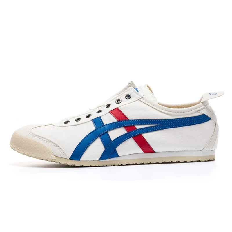 TIGER ONITSUKA TIGER men and women Badminton Shoes lazy canvas white ...