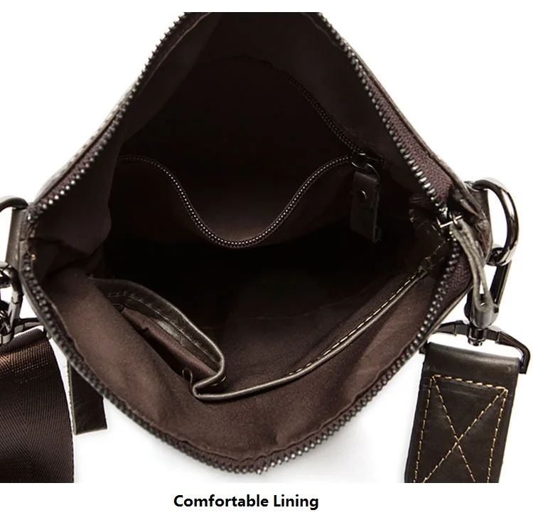 MJ Men's Shoulder Bag Genuine Leather Messenger Bag Real Leather Male Bags Solid Crossbody Handbag for Men High Capacity (14)