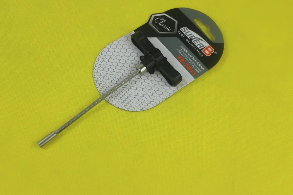 

Super B TB-7811 mini tool 4.8mm hex nipple wrench extra long 110mm sockets to fit for Internal Spoke Nipples bicycle accessory