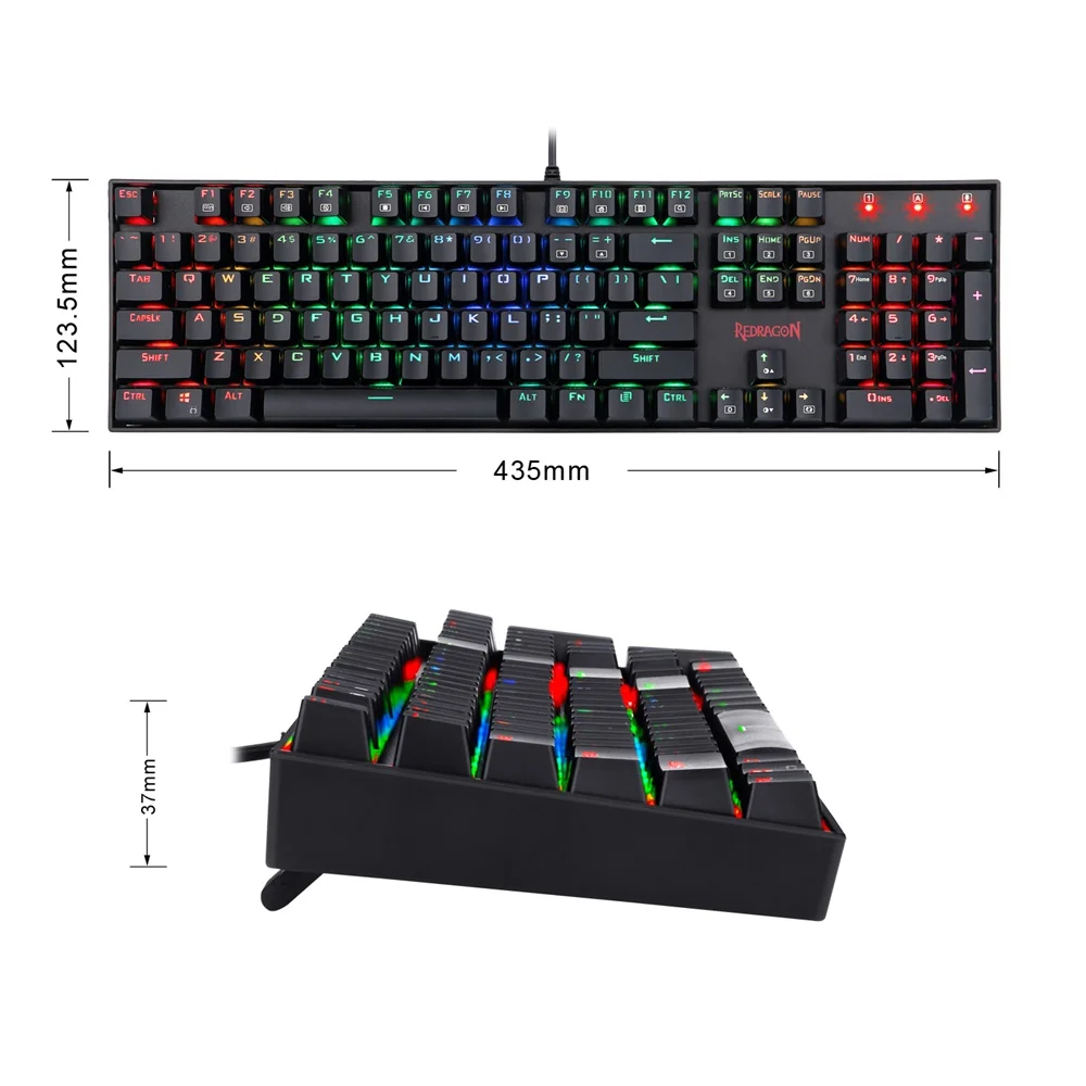 Механическая игровая клавиатура Redragon K551 с RGB подсветкой 104 клавиш|mechanical gaming