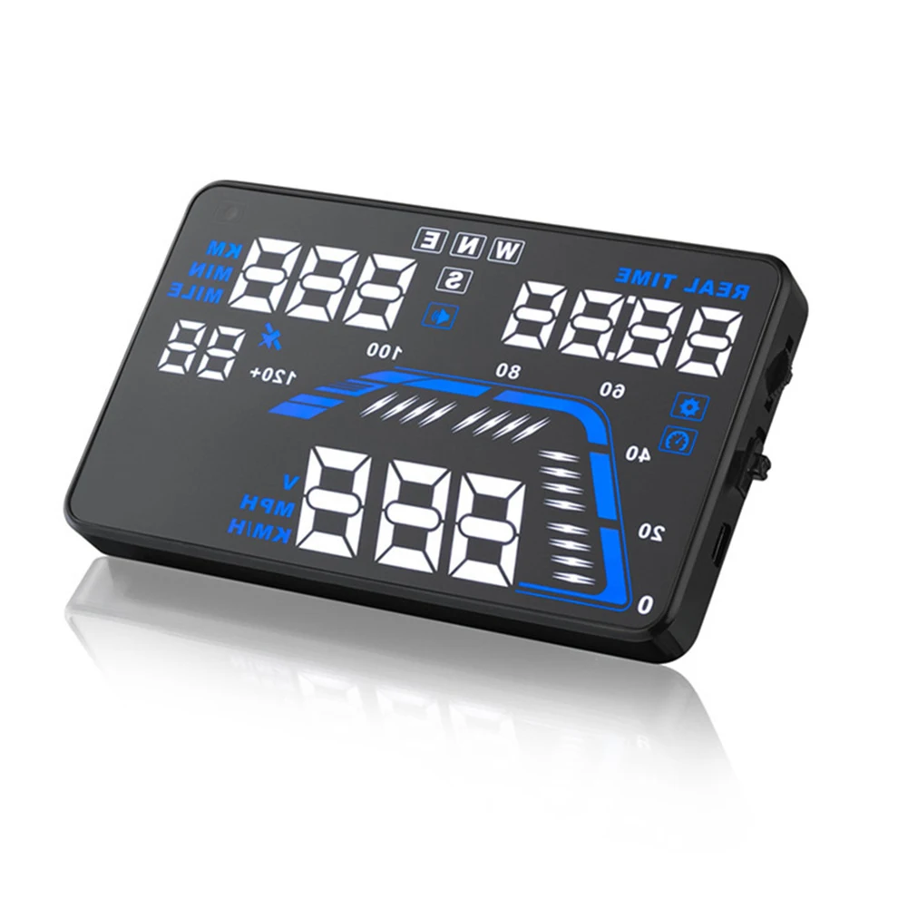 

Geyiren Q7 5.5"Universal Auto Vehicle GPS HUD Speed Odometer Head UP Display Digital Car Speedometer Overspeed Alert