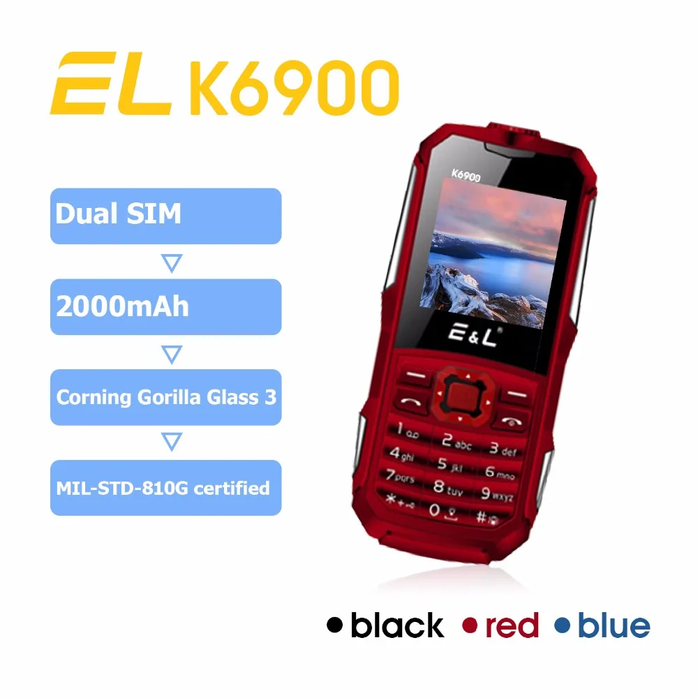 Разблокированный мобильный телефон для пожилых людей E & L K6900 с клавиатурой и