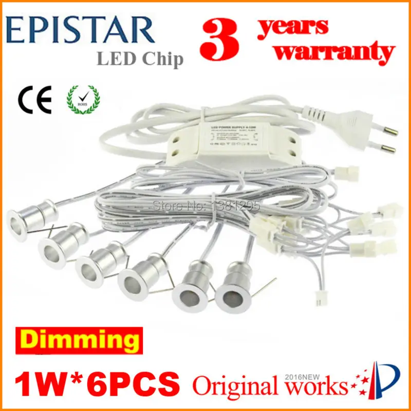 Mini LED Light Ceiling Lamp Dimmable Recessed Spot 1W 6PCS/Set Star Lighting Design Bedroom Bathroom Kitchen DHL | Лампы и освещение