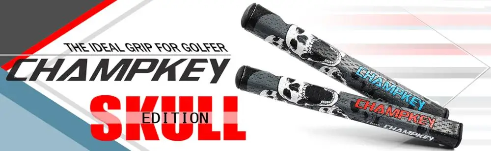 

2019 NEW CHAMPKEY Skull Golf Putter Grips Slim 2.0 and Slim 3.0 Aavailable PU Leather Golf Club Grips