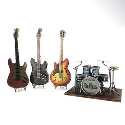 3D металлическая головоломка модель красочная электрическая бас-гитара/электрическая свинцовая гитара/рояль/бас-скрипка музыкальная
