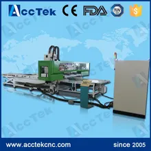 Auto feeding cnc woodworking machine for furniture AKM1325AF cnc wood turning router for sale
