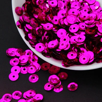 2500Pcs/Lot (approx 60g) 8MM Cup Fuchsia Color Loose Sequins Paillette Wedding Favor Sewing Trimming Costume Hot sale | Дом и сад