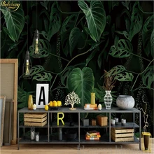 Beibehang пользовательские фото обои тропические растения зеленый лист картина маслом 3D стены кафе ресторан тема отеля фон