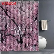 WONZOM Pink Flower Shower Curtain Fabric Bathroom Decor Decoration Cortina De Bano Polyester Tree Bath Curtain With Hooks Gift WONZOM Pink Flower Shower Curtain Fabric Bathroom Decor Decoration Cortina De Bano Polyester Tree Bath Curtain With Hooks Gift