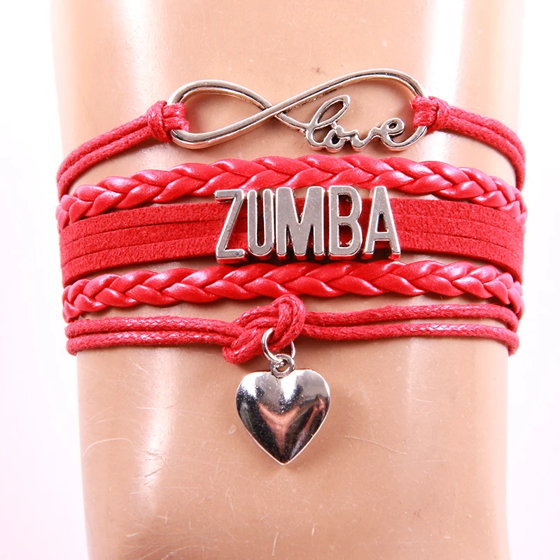 Браслет Infinity Love ZUMBA из искусственной кожи плетеные браслеты веревочные
