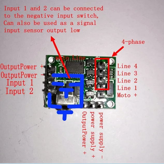 Need help on this device Dc 5v 4-phase 5 wire stepper motor board