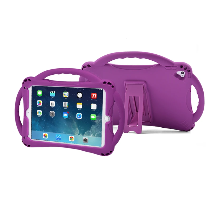 Shockproof Kickstand for iPad 9.7 Case Kids Soft Non-toxic Silicon Children Cover for iPad 2 3 4 Air 2 1 Mini Coque