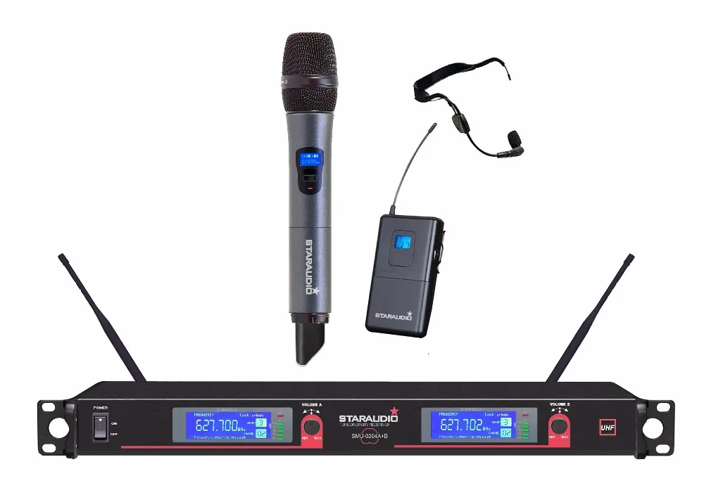 Беспроводной миксер STARAUDIO Pro для DJ 6 канальный USB Bluetooth 2 канала UHF микрофон система