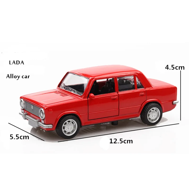 3 Colors High Simulation LADA 1:36 Alloy Car Model Russian Diecast Vintage Metal Car Castings Collection Classic Model Toys V011