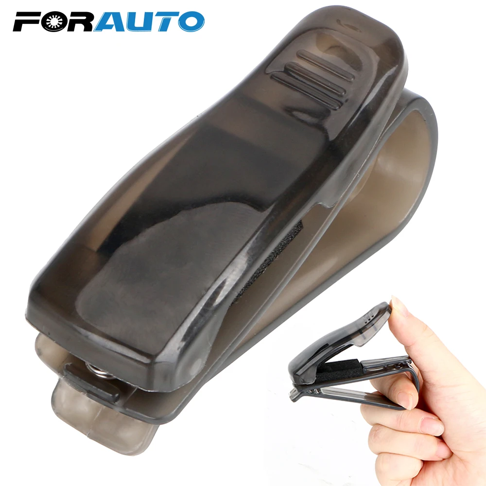 FORAUTO Car Glasses Clip Case Vehicle Sun Visor Sunglasses Eyeglasses Storage Holder Auto Fastener Accessories |
