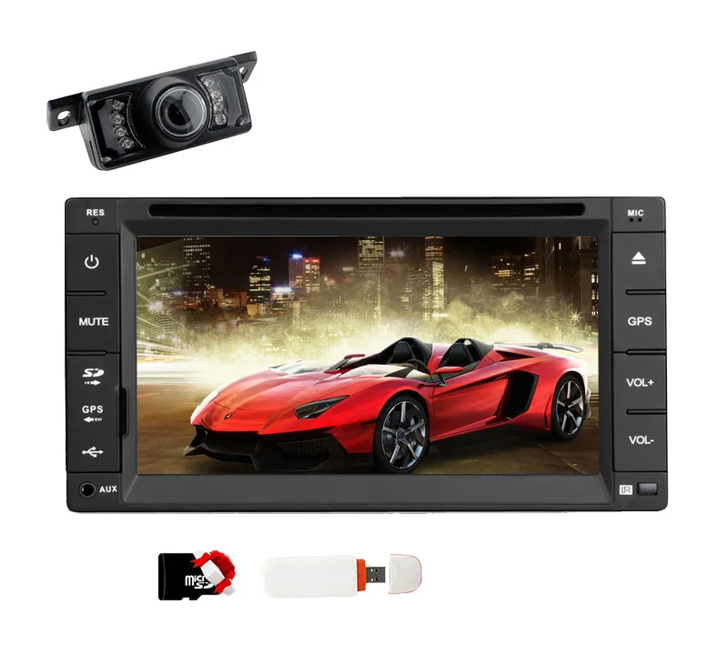 Perfect Music DVD Player 6.2" Movie GPS Radio MP3 Car Stereo Autoradio Accessory Sub Video 2 din RDS Head Unit Map+CAM+3G 3