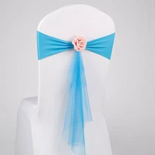 Стул из органзы, пояс, стул, банты, свадьба, праздник, Рождество, банкет, Декор, прозрачный галстук-бабочка, декорации с лентой