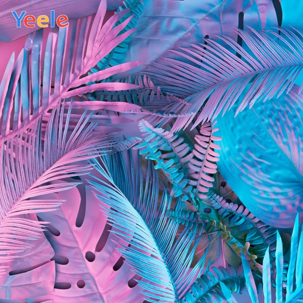 

Yeele Tropical Plants Palm Tree Colors Summer Holiday Photography Background Customized Photographic Backdrops for Photo Studio