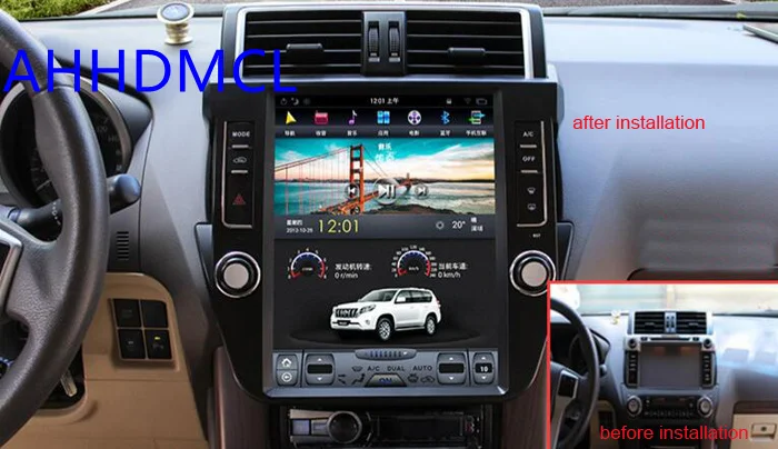 Excellent Car PC PAD Tesla Style Multimedia Player Android 7.1 GPS For Land Cruiser Prado 150 LC150 2014 2015 2016 2017 5