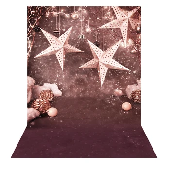 

Andoer 1.5 * 2m Photography Background Backdrop Snowflake Christmas Star Bell Pattern for Photo Studio Portrait Shooting