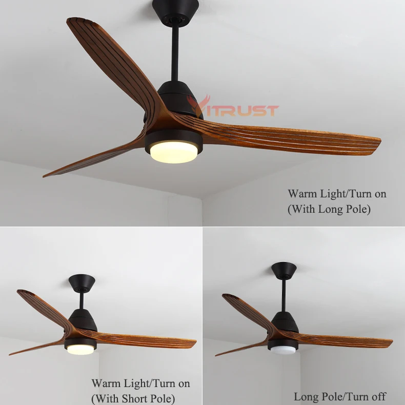 Us 229 4 38 Off Ceiling Fan With Remote Fan Light 3 Kinds Of Speed 52 Inch Led Ceiling Fan With Lights Wooden Leaf Simple Ceiling Fan In Ceiling