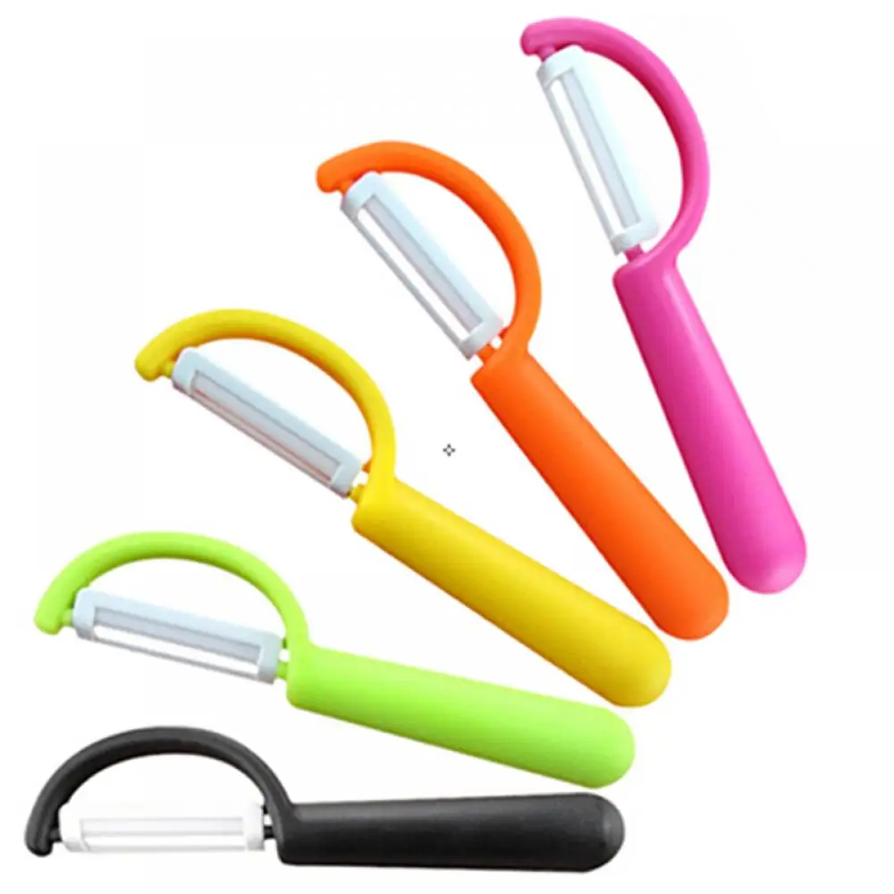 

Colorful Fruit Peeler Vegetable Cutter Durable Ultra Sharp Fruit Apple Potato Vegetable Ceramic Peeler Soft Grip Cooking Tool