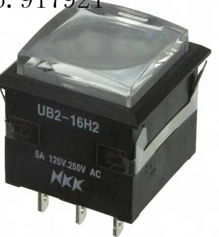 

[ZOB] UB216KKW016CF-1JB imported from Japan nkk day open UB2-16H2 luminous flat thin button switches --5PCS/LOT