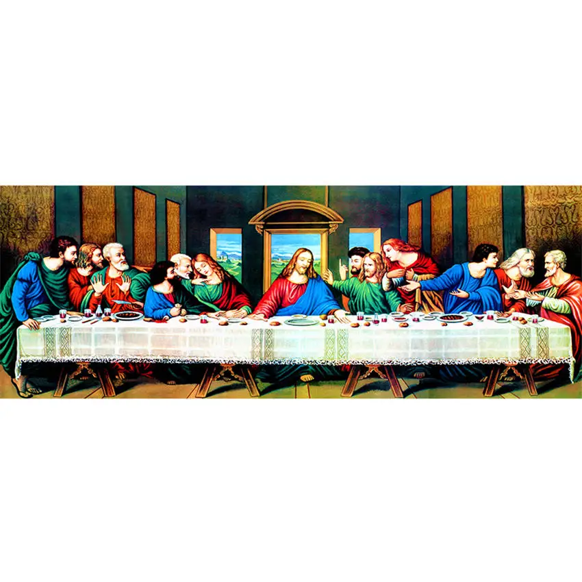 

Diy 5d diamond painting living room The Last Supper bedroom cross stitch diamond stick drill home decon Easter Valentine's Day