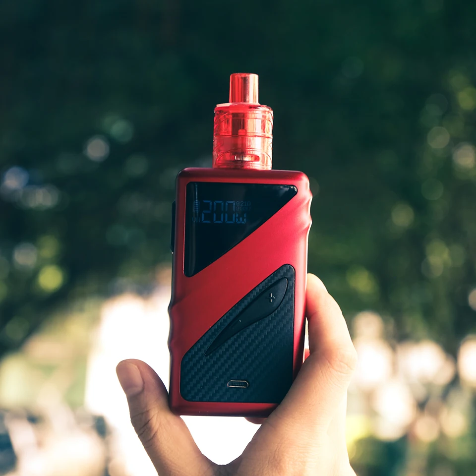 Original Smoant Taggerz Kit 200W TC Box Mod With 2ml Taggerz Disposable Tank By Dual 18650 Battery E Cigarette Vape Kit